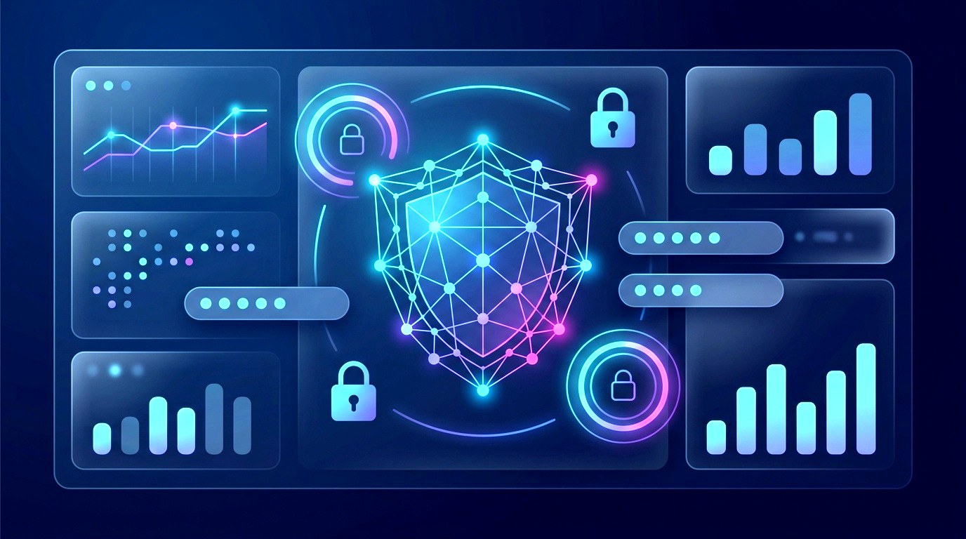 Abstract shield illustration representing private AI agent security controls